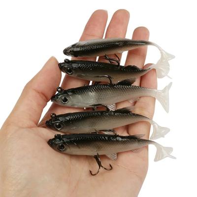 Señuelo Blando Gris 8.5cm 13g Wobblers Señuelo Artificial Señuelos de Pesca para Agua Dulce Agua Salada Accesorios de Pesca para Lubina