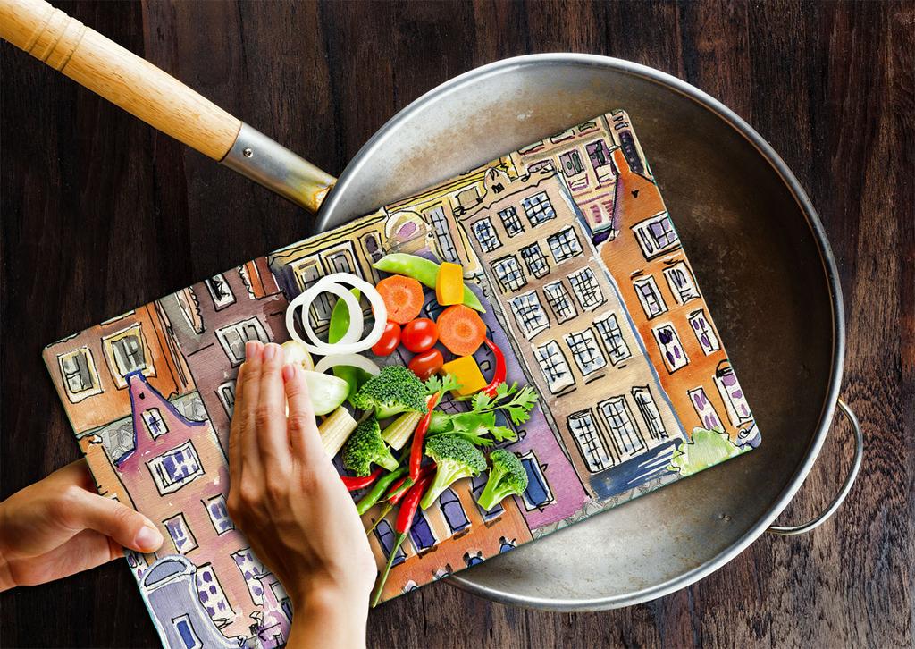 GLASS CUTTING BOARD 52x30 CITY
