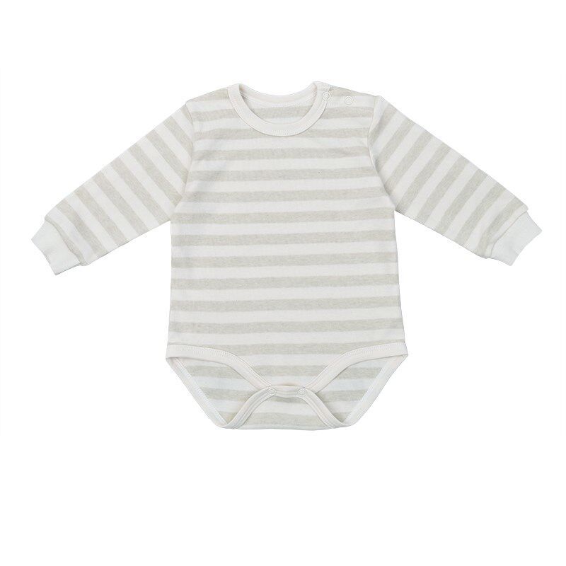 

Colorful Cotton Newborn Triangle Romper Long-Sleeve Baby Onesie Baby Crawling Suit Beige Wide Strip 59(0-3 Months)