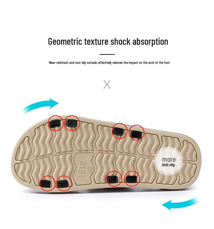 Men's Non-Slip EVA Summer Outdoor Fashion Slippers - Big Size, One-Strap Massage, Perfect for Bath or Home Use