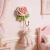Decorative Rose Themed Heart Hook Craft Of Resin And Iron For Practical Home Use