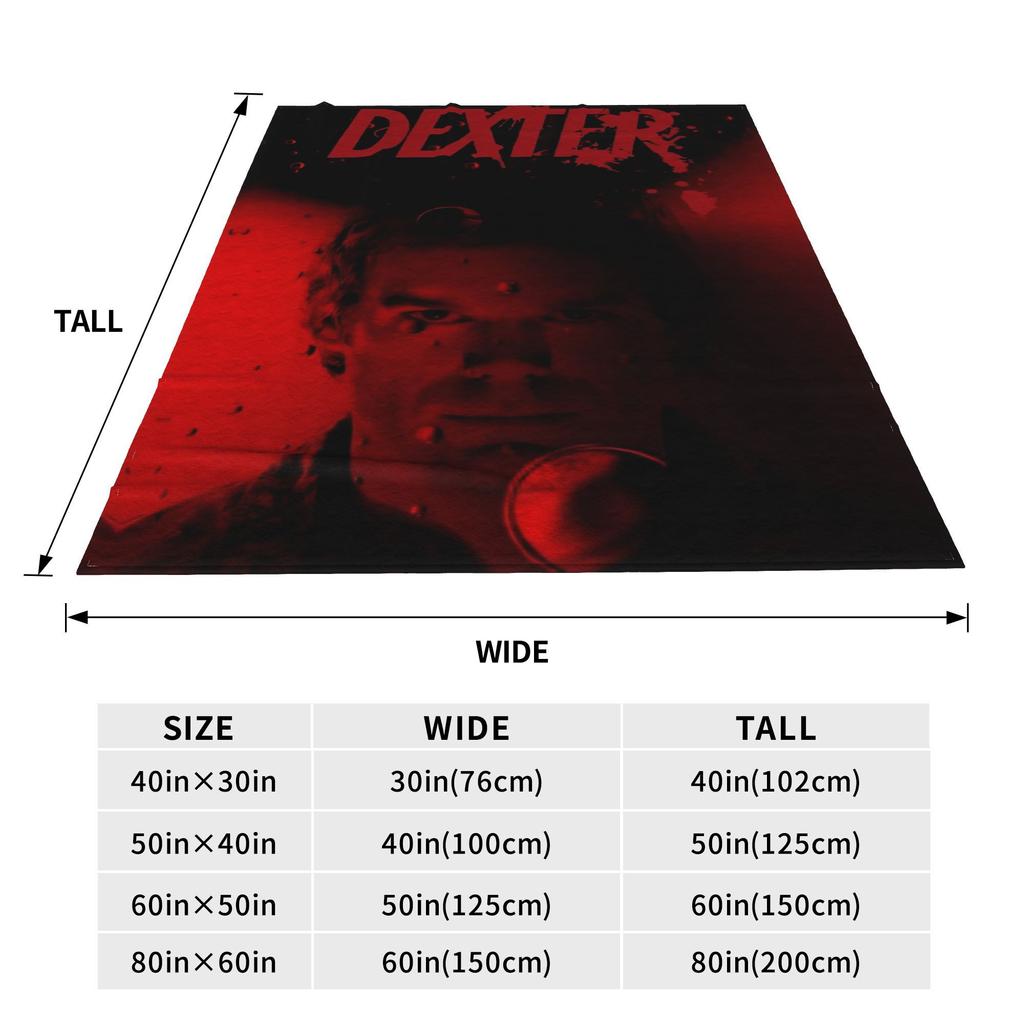 Dexter Morgan Blankets Velvet Air Conditioning Blood Never Lies Multifunction Ultra-Soft Throw Blanket Bedding Car Bedspread