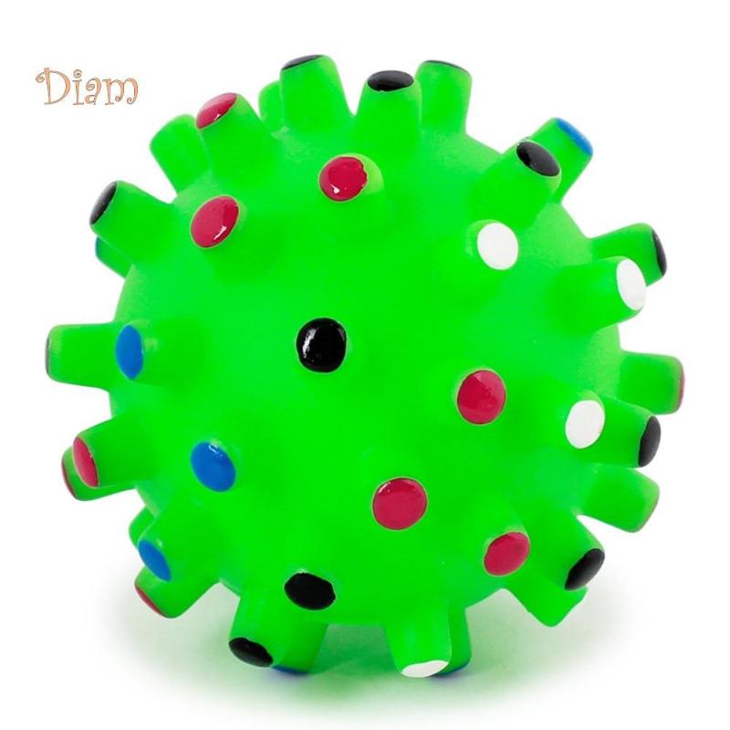 Haustier Hund Welpe Dorniger runder Ball Backenzähne Reinigung Kauen Quietschgeräusch Spielzeug Das geheime Leben des Haustiers