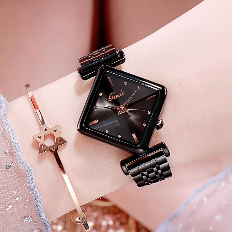 Ladies Watch Rhombus Dial Ladies Watch Casual Fashion Quartz Watch Fashion Calendar Large Dial