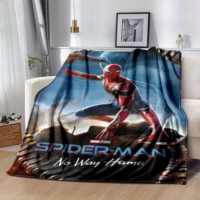Spider-man Cute Printed Blanket Rectangular Soft Comfortable Modern Style Polyester