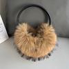 Plush Women's Winter Earmuffs - Faux Mink Fur, Windproof & Cozy for Outdoor Cycling.