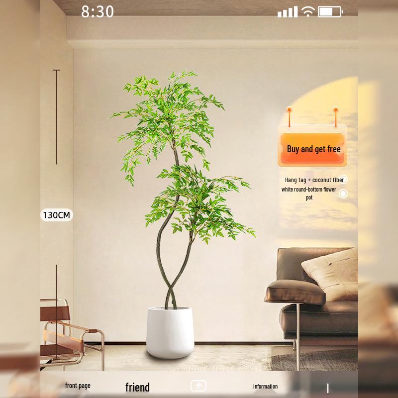 Nandina Luxury Artificial Tree - Indoor Floor Decoration & Bionic Green Plant Potted Ornament