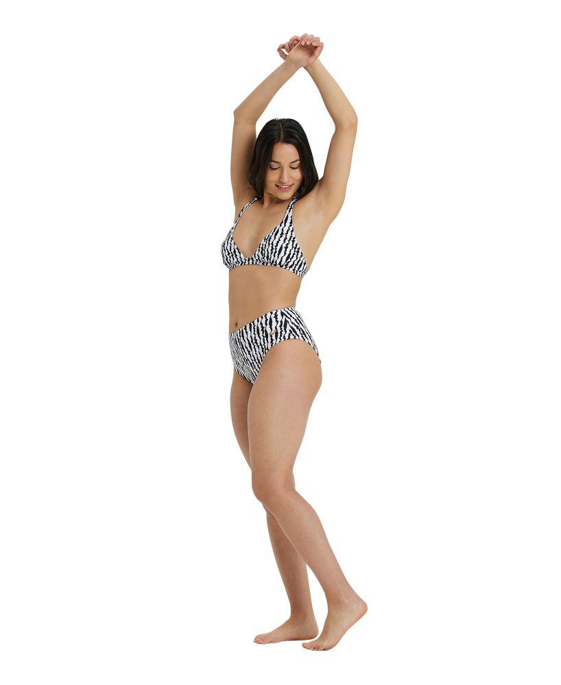 Arena Stroje Pływackie Women's Bikini Halterneck Allover Black Multi 005182/520 D34