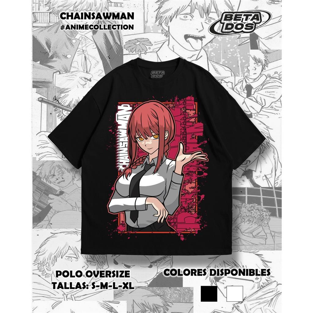 Chainsaw Man Makima Graphic T-Shirt Men Women Japanese Anime Manga Oversized Y2k Streetwear Short Sleeve Manga TShirt Streetwear Female Male Clothing