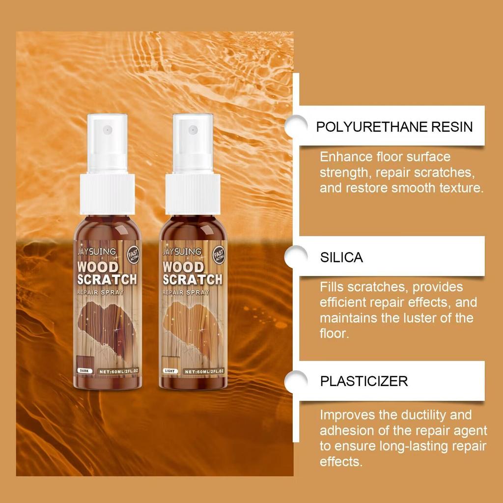 Spray per la riparazione di mobili e pavimenti in legno, antigraffio, lucidante, restauratore per superfici in legno duro, 120 ml