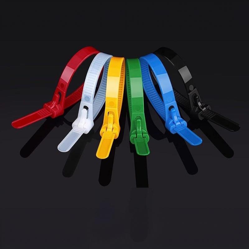 100 Peças Reutilizáveis Auto-Travantes de Plástico Nylon Abraçadeiras de Cabo Nó Deslizante Organizador de Cabos Tira de Travamento para Organizar Cabos Zip Ties Binder