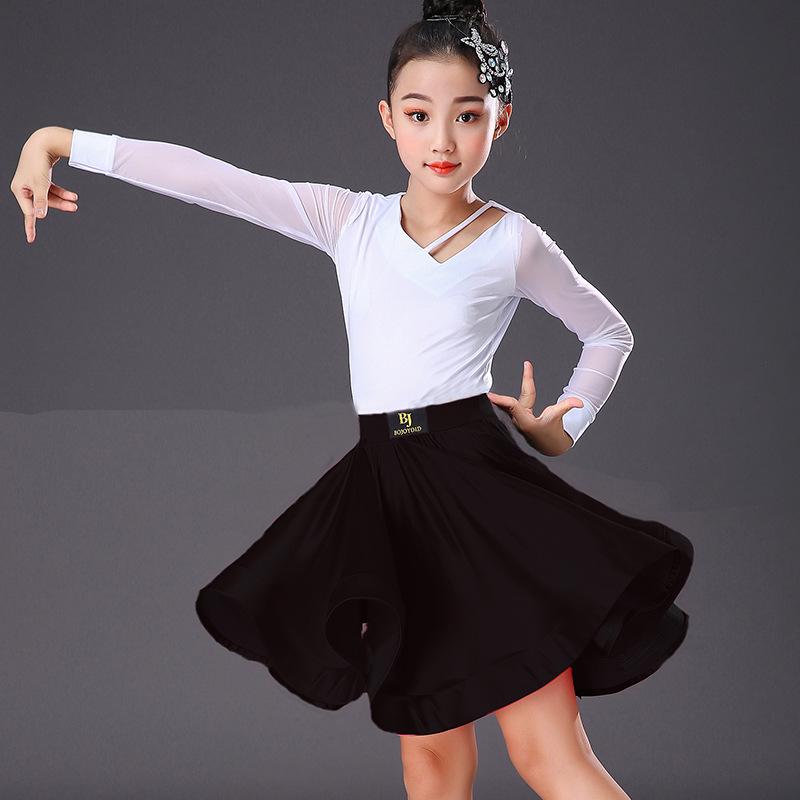 Girls' Autumn Long Sleeve Latin Dance Practice Set