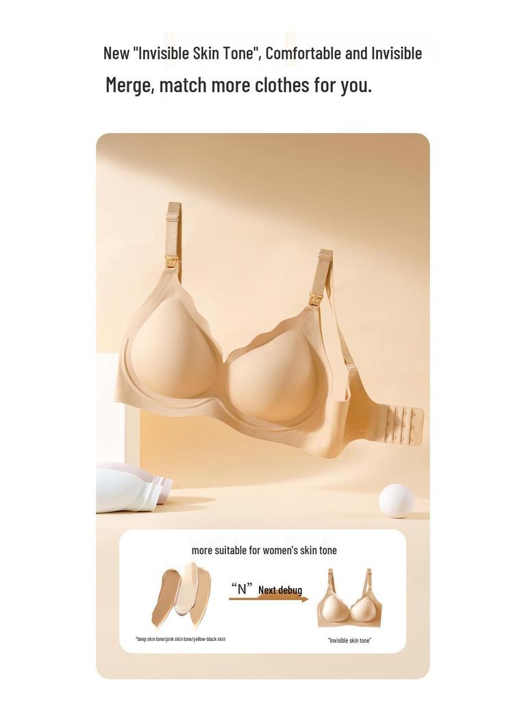 Bezešvá těhotenská a kojící podprsenka: Bez kostic, Plná podpora pro těhotenství a po porodu (86089)