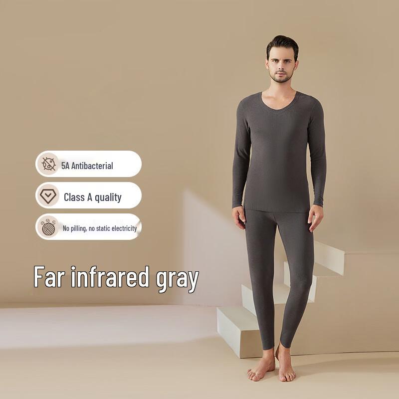 Мужской бесшовный плюшевый термокомплект с дальним инфракрасным излучением L