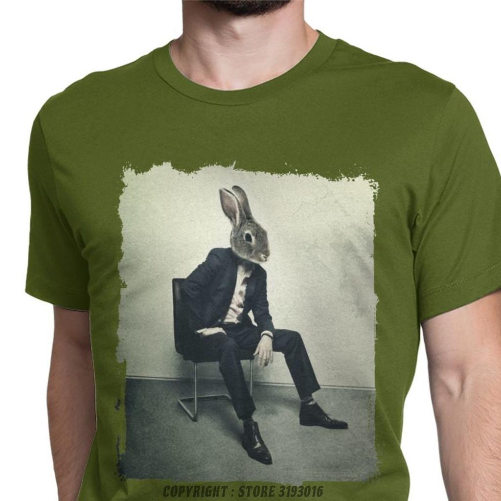 Stylish Rabbit Mens 3D Tshirts Rusty Lake Game Retro Tees Camisas O Neck Premium Cotton Sport Unisxe Tops T Shirt