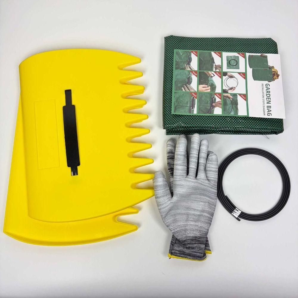 Hand Held Leaf Rake Portable Garden Leaf Collector Easy To Use Outdoor Leaf Trap Garden Hand Tools