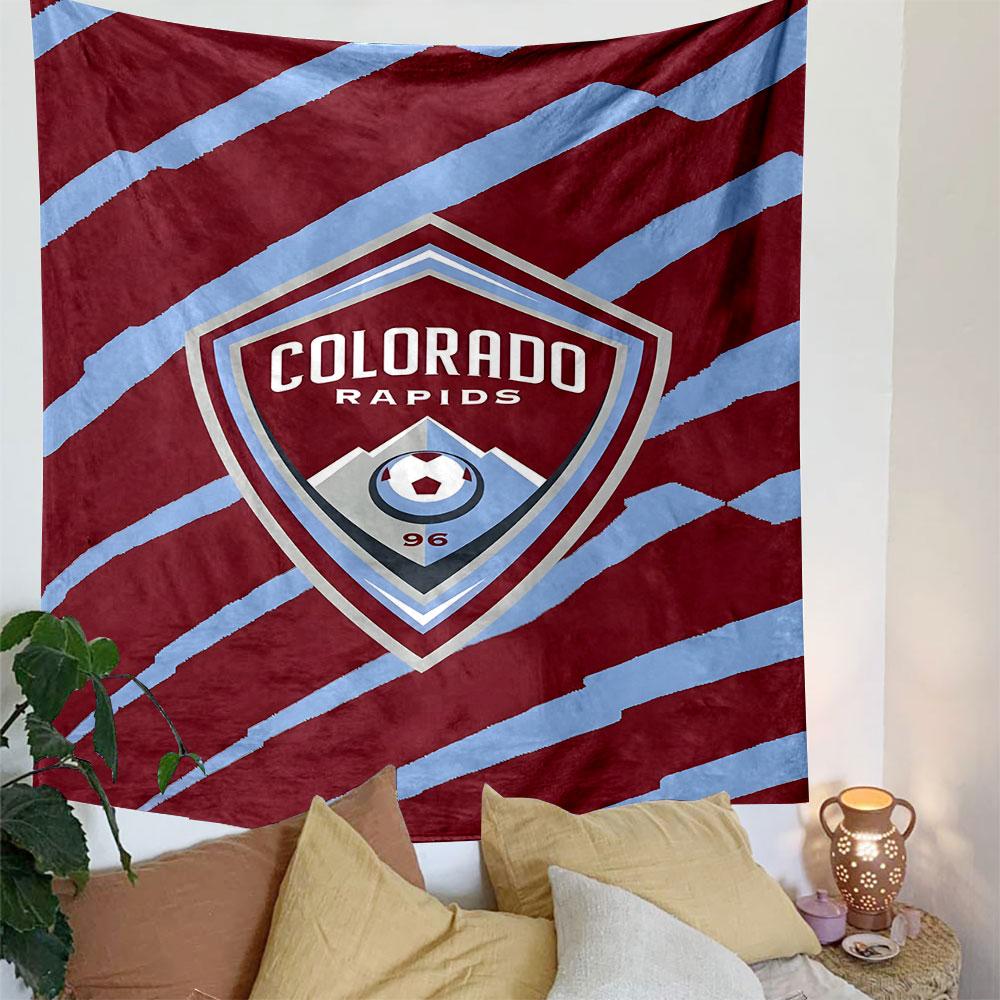 Colorado Rapids Emblem Tapestry Patterned Tapestry Decorative Wall Hanging, Home Bedroom Living Room Decor