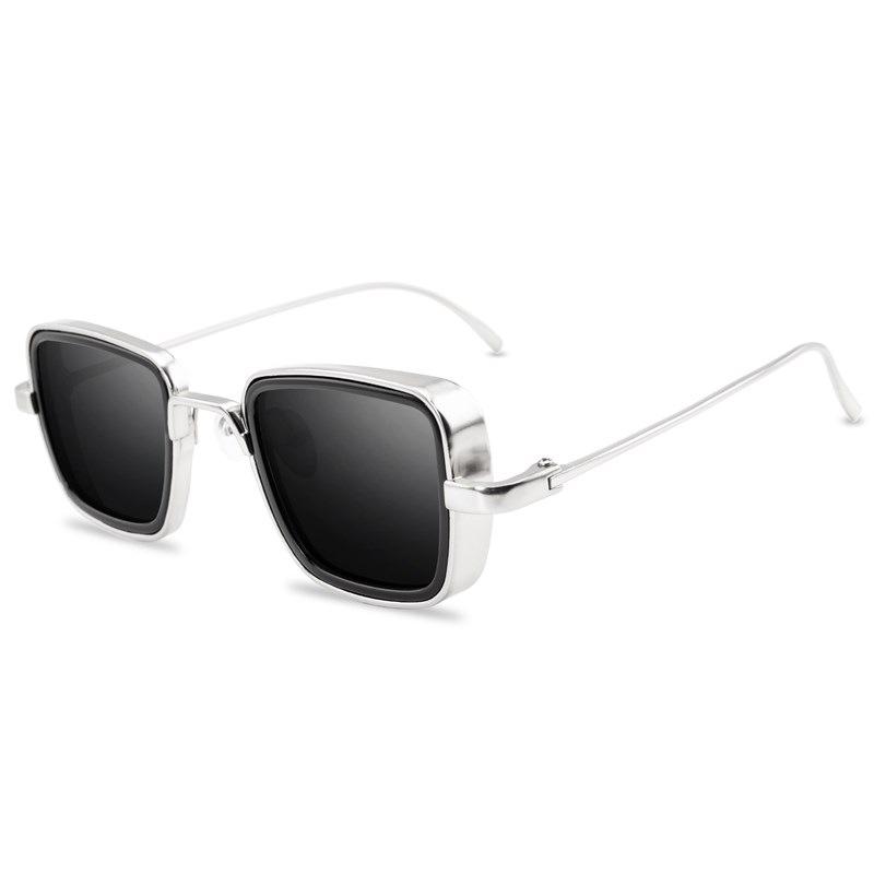 

Unisex Vintage Square Frame Sunglasses: Trendy Metal Thick-Rimmed Outdoor Fashion