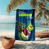 Asciugamano da spiaggia Grinch Campeggio all'aperto Asciugamano da spiaggia per vacanze nuoto Piscina all'aperto Asciugamano da bagno assorbente