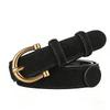 Women's Velvet Retro Fashion Leather Belt for High-End Jeans and Dresses