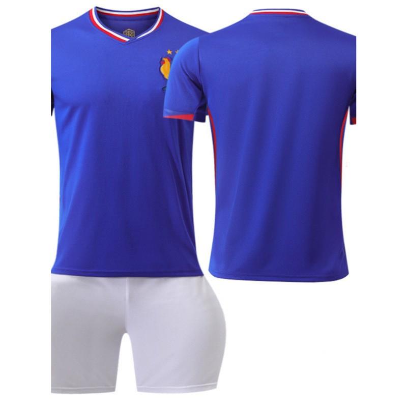 Mens Cycling Jerseys French Team Home Mbappe 10 Football Shirt Set Sports