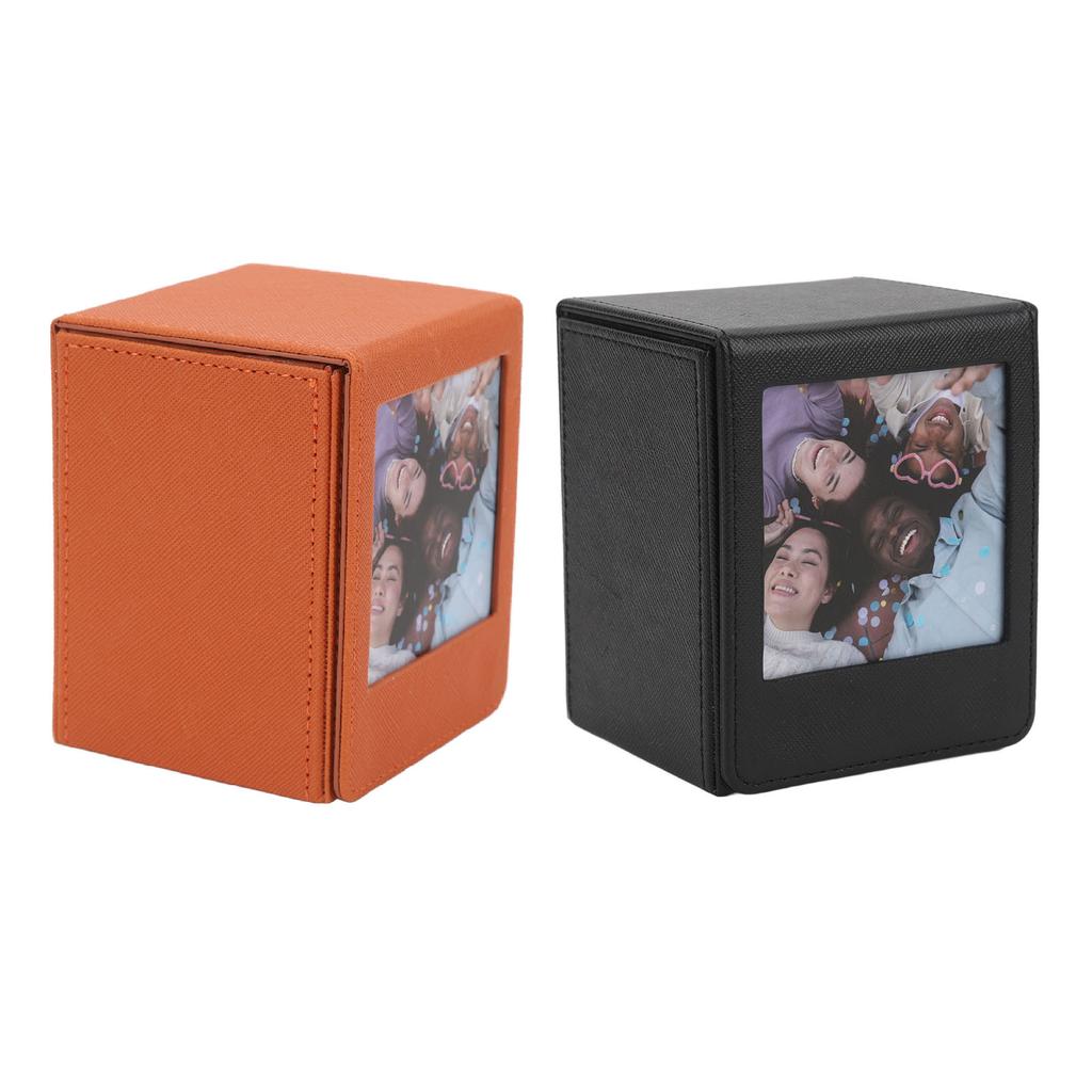 Photo Storage Box Multipurpose Large Capacity Magnetic Lid Closure PVC Picture Storage Container for
