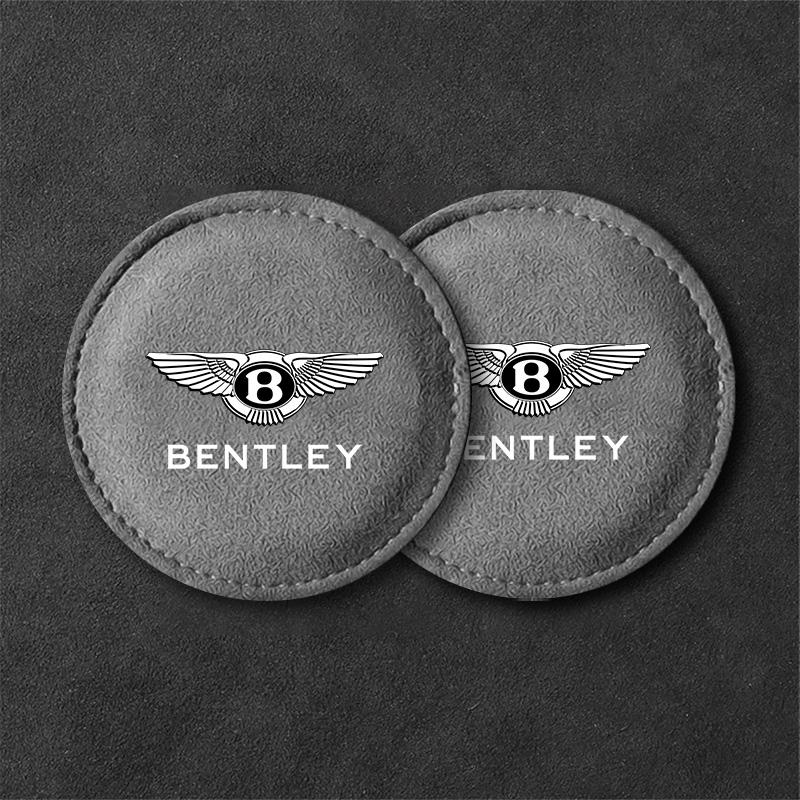 2Pcs B-Bentley-B Car Water Cup Pad Coaster Non-Slip Mat For New Bentley Flying Spur Continental GT Bentayga Mulsanne Accessories
