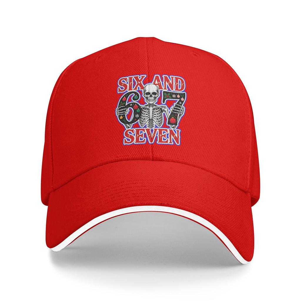 6 7 Christmas Skeleton Baseball Cap Fashion Hip Hop Hats Spring Couple Women Kpop Rock Baseball Caps