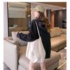 Women's Fleece Lined Zip Up Hoodie Cartoon Embroidery Casual Oversized Jacket