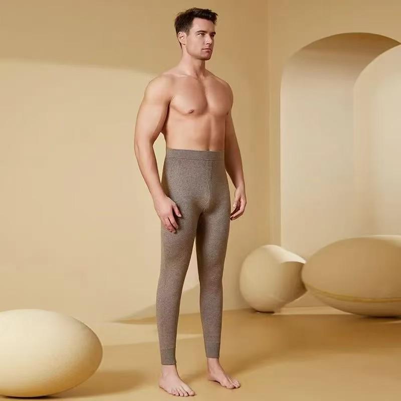 Premium Cashmere Wool Knit Warm Trousers for Men & Women - High-waist, Thick, Autumn/Winter Base Layer
