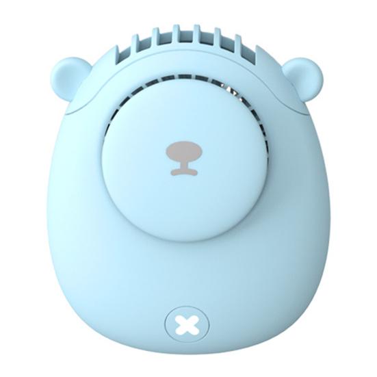 Summer Cooling Fan 3 Speeds Strong Airflow Low Noise Compact Size Rechargeable Personal Fan Neck Hanging Fan