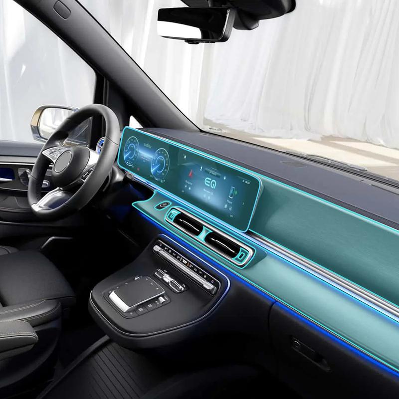 Pre-cut TPU Film for Mercedes Benz V-Class W447 2024 2025 2026 Car Gearbox Panel Dashboard Anti-Scratch Transparent PPF Film