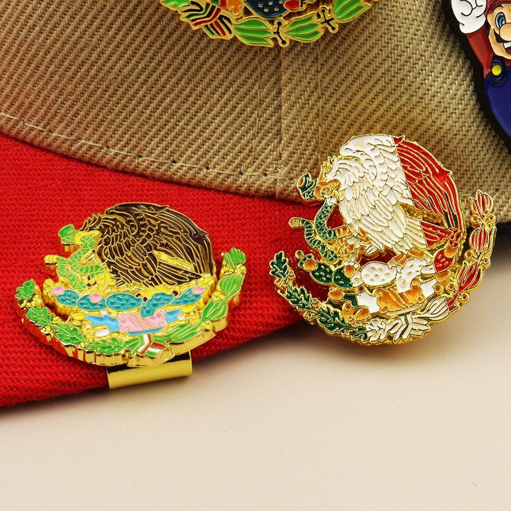 Metal Mexican Enamel Pin Eagle Baking Paint Brooches Funny Era Hat Pins  Decoration