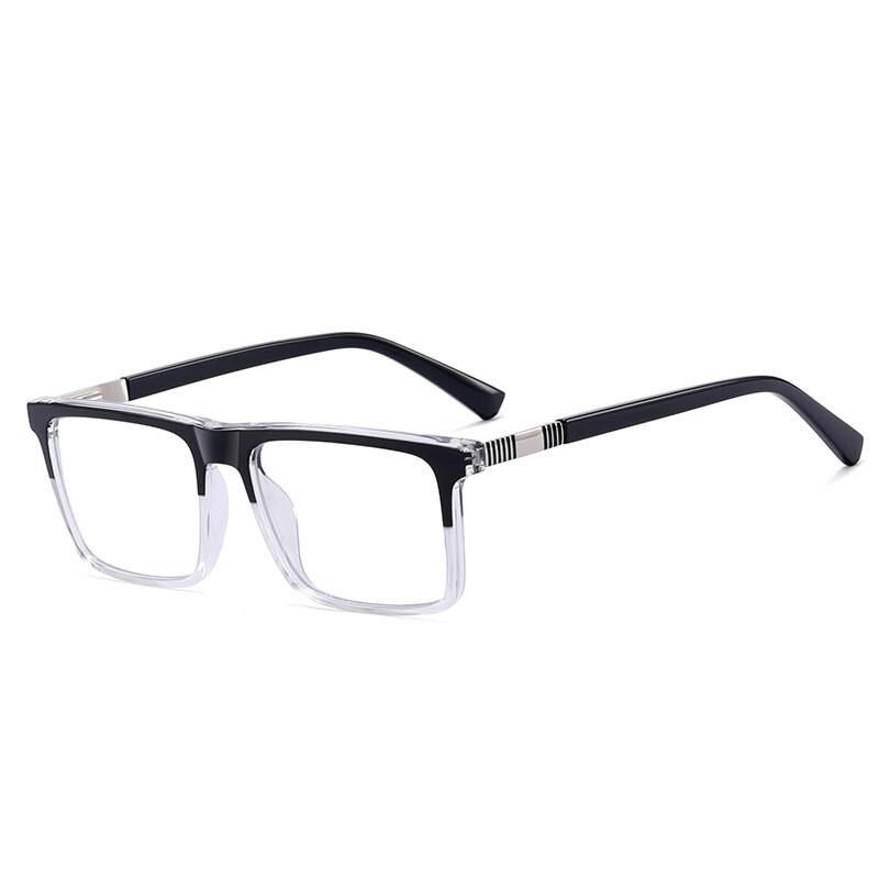 High Quality Reading Glasses Men Anti Blue Light Presbyopia Eyewear Black Red  Frame Spring Leg Fashion Eyeglasses