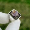 Gift For Her 925 Silver Natural Amethyst Rough Multi Stone Adjustable Ring