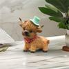 Resin Cow Statue Cute Animal Sculpture Cowboy Style Cow Ornament  Farmhouse