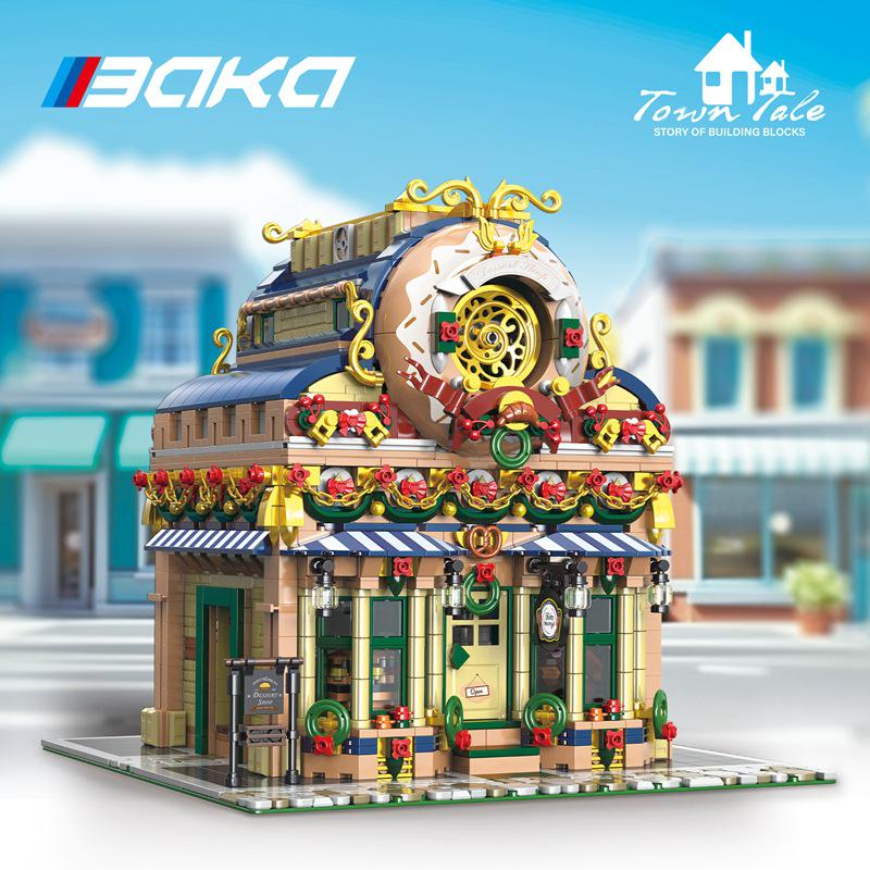 

Конструктор для взрослых «Мастерская десертов-пончиков», Высокосложная уличная сцена