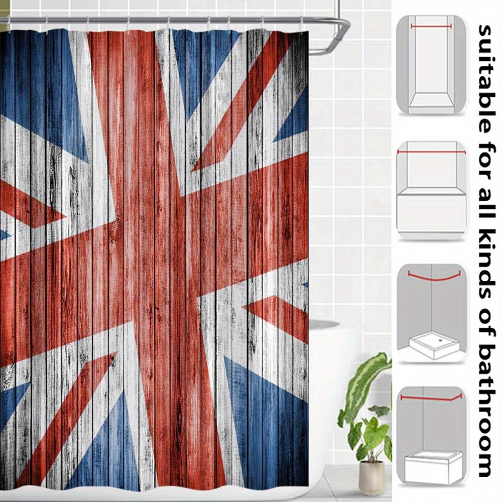 Weathered Banner Design Shower Curtain With 12 Hooks 180X 180Cm Bathroom Decorative Bathtub Shower Curtain