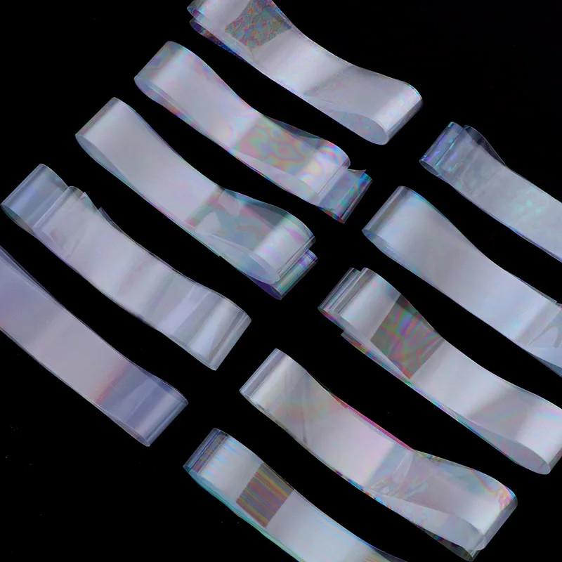 10 Stück/Box Nagel Holografische Transferfolie Aufkleber Gold Slider Wrap Klebepapier Sternen Nagelaufkleber DIY Dekorationsset