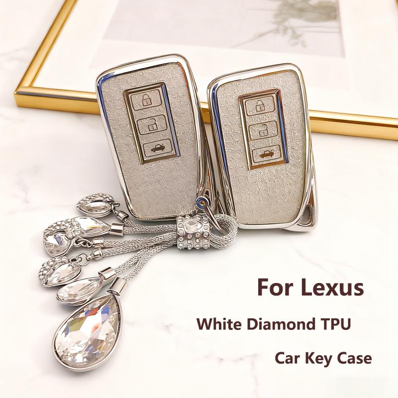 White Diamond Tpu Fit For Lexus Nx Is Rx Es Gx Lx Ls Ux Gs 200 260 300 350 Nx200 Nx300 Rx350 Es300 Auto Key Fob Cover Case Auto Accessories