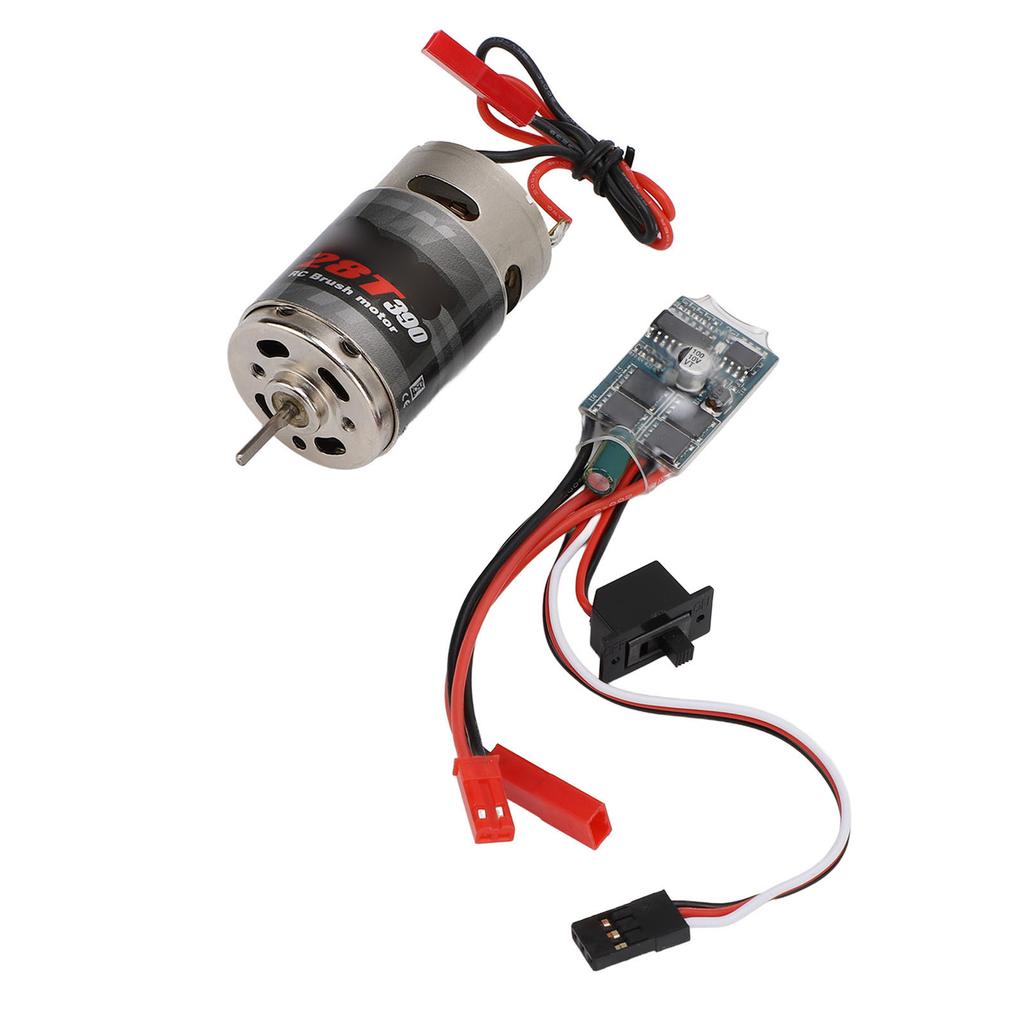 RC Car 390 Brushed Motor 30A JST Plug High Torsion Brushed Motor ESC Set for 116 118 RC Car 7.2V