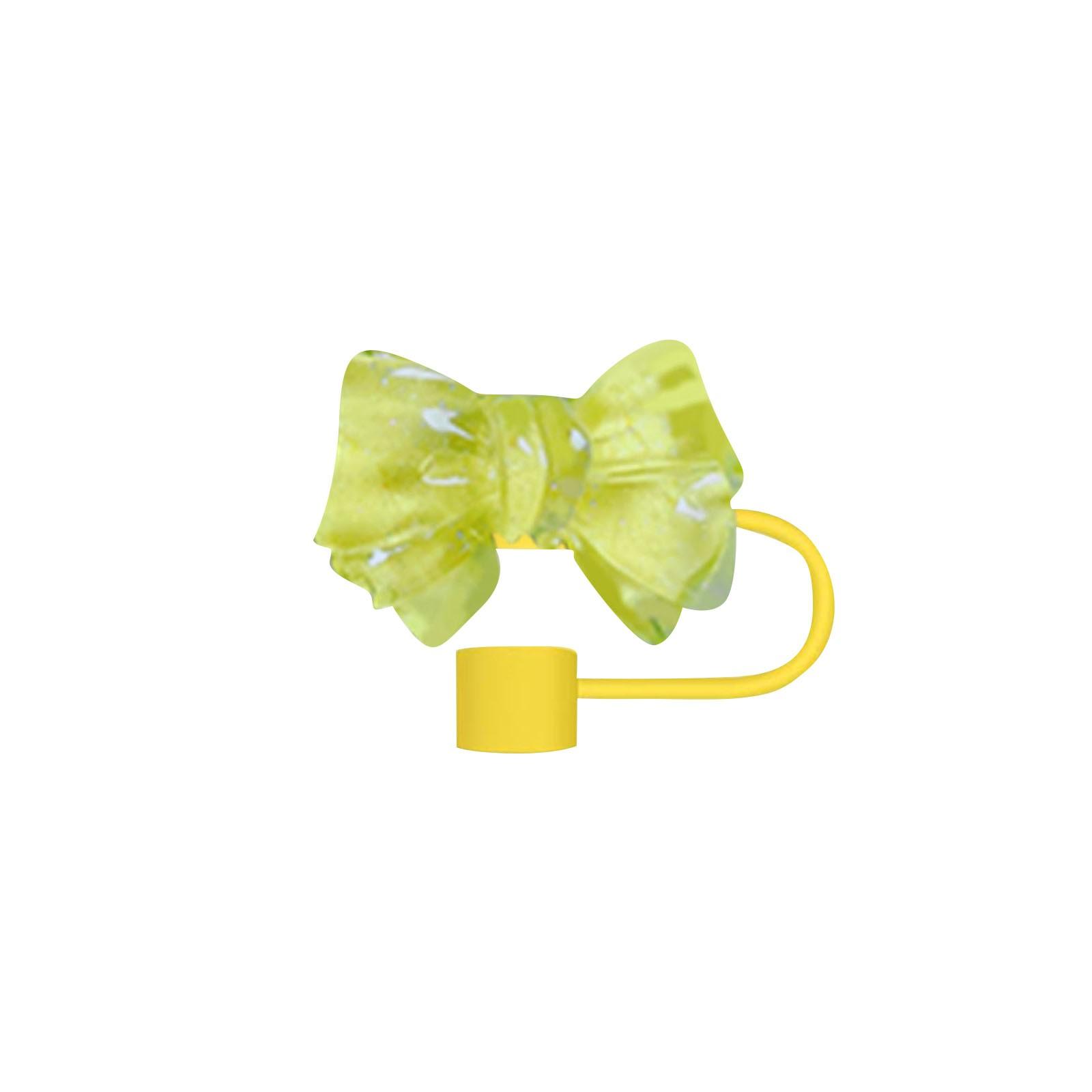 

Крышка-бабочка из соломы, заглушка для пыли, разноцветные соломенные топперы, аксессуары для кружек One Size жёлтый