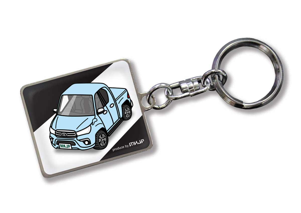 

MKJP Custom Keychain Toyota Hilux GUN125 Black Car Light Blue Base Color