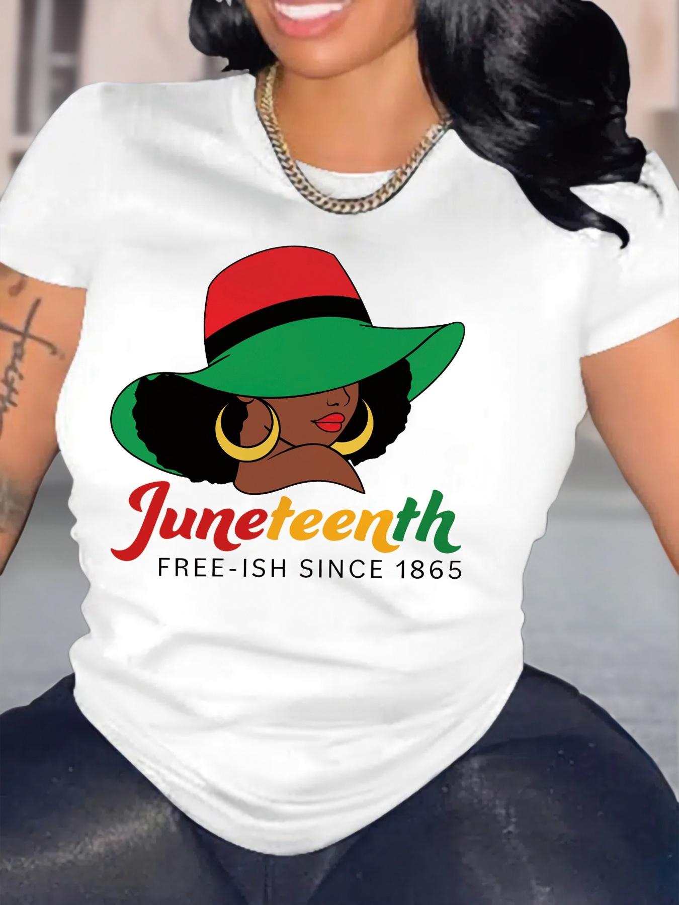 Juneteenth African Woman Freeish Since 1865 T-shirt S