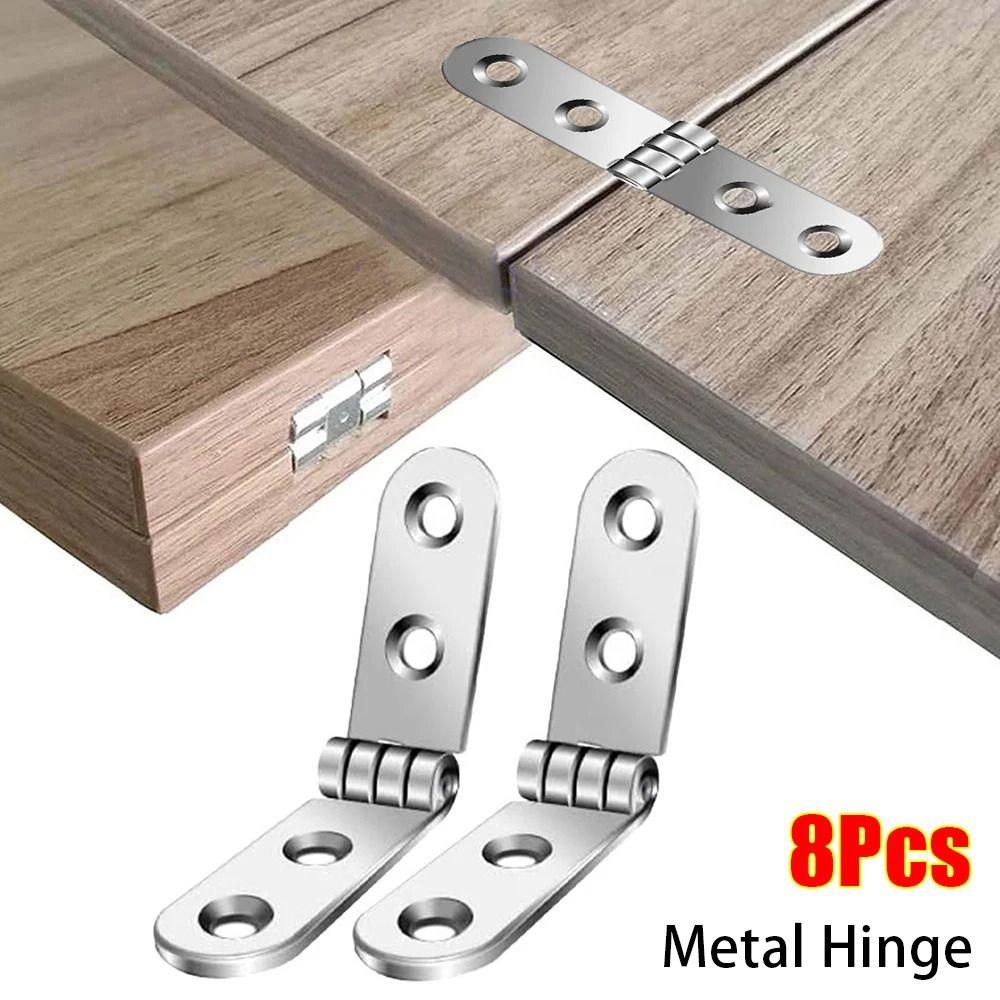 8Pcs Furniture Hardware Accessories Foldable Hinge Excluding Screws Cabinet Door Hinge
