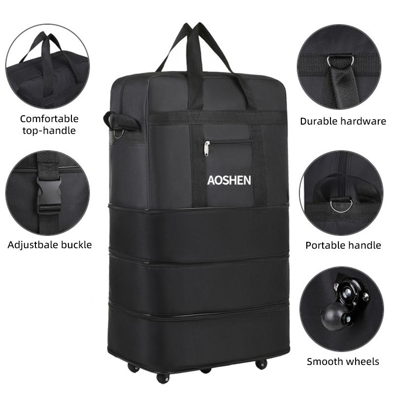 Outdoor Camping Storage Travel Bag Large-capacity Air Consignment Package Waterproof Folding Travel Wheeled Luggage Bag