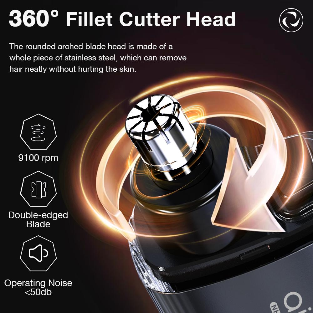 Men's USB Charging Portable Electric Nose And Ear Hair Trimmer Mini Compact Quick Charge Design for Personal Grooming & Travel