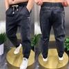 Spring Plus Men's Leg Tied Jeans, Haren Pants, Versatile Pants