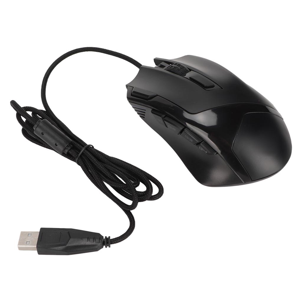 Gaming Kabelmaus RGB 6 DPI-Stufen Hohe Genauigkeit Schwarz 7200DPI Kabelgebundene Maus für Desktop-Computer Laptop