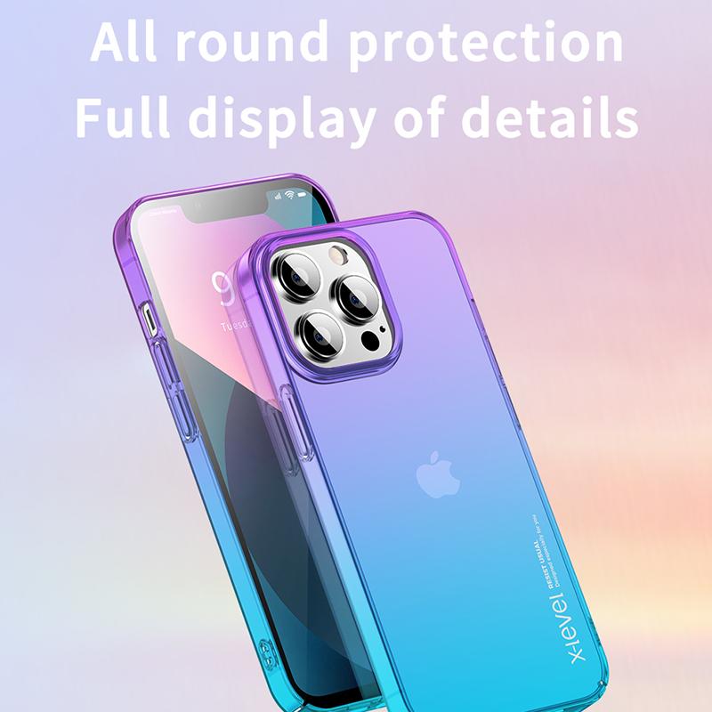 X-LEVEL For iPhone 15 Pro Max Colorful Series Hard PC Back Protector Case Color Splicing Phone Cover
